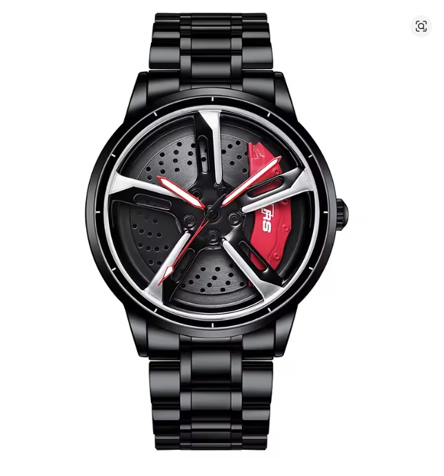 Audi RS8 Original wheel Super Car Rim Hub stainless steel waterproof watch - Image 2