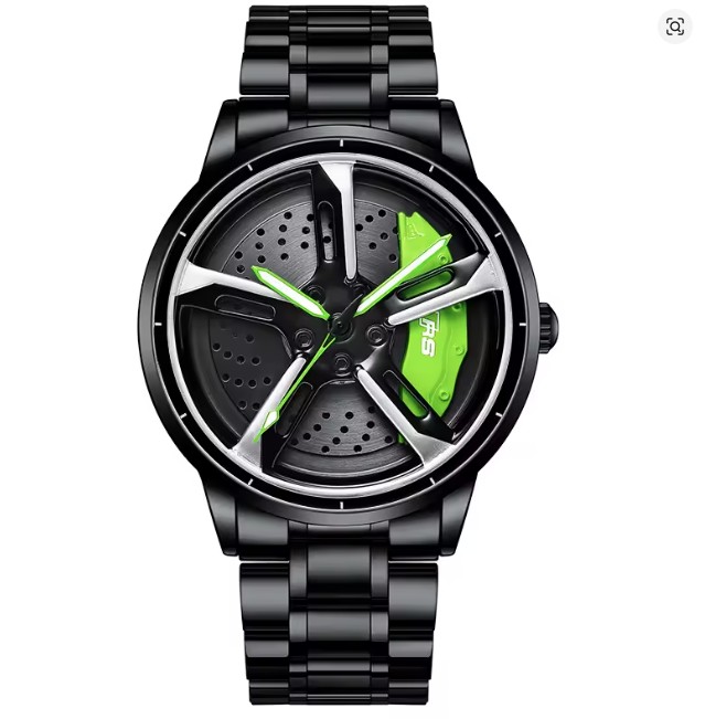 Audi RS8 Original wheel Super Car Rim Hub stainless steel waterproof watch - Image 3