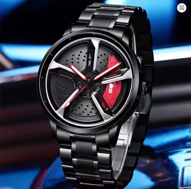 Audi RS8 Original wheel Super Car Rim Hub stainless steel waterproof watch