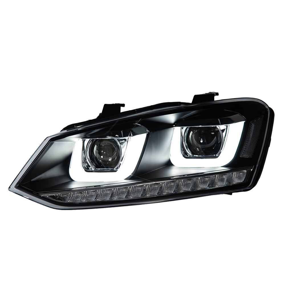 Eagle Eyes VW Polo 6 LED Headlights With DRL Turn Signal High Beam Angel Eye Projector Lens (Pre-Order)