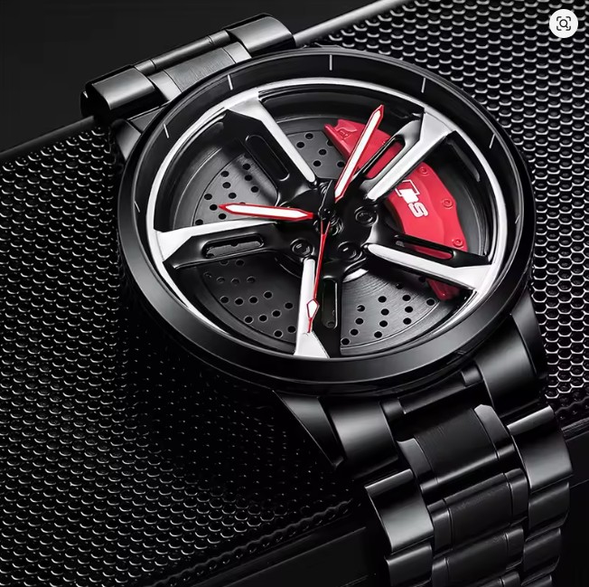 Audi RS8 Original wheel Super Car Rim Hub stainless steel waterproof watch - Image 4