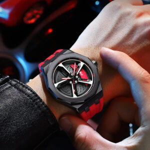 Alternative view of AUDl RS7 Original 3D car rim hub rotate 360° Spinning watch