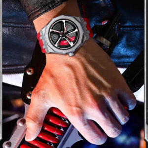Alternative view of AUDl RS7 Original 3D spinning watch Rotate 360° Silver And Red