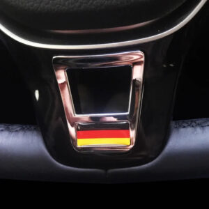 Chrome Car Steering Wheel Decoration Cover Trim Accessories For Volkswagen VW GTI Polo Golf Tiguan Arteon Taigo Caddy GTD